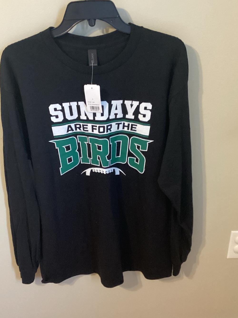 Men’s Philadelphia Sundays Are For The Birds Black Graphic 
T Shirt sz L